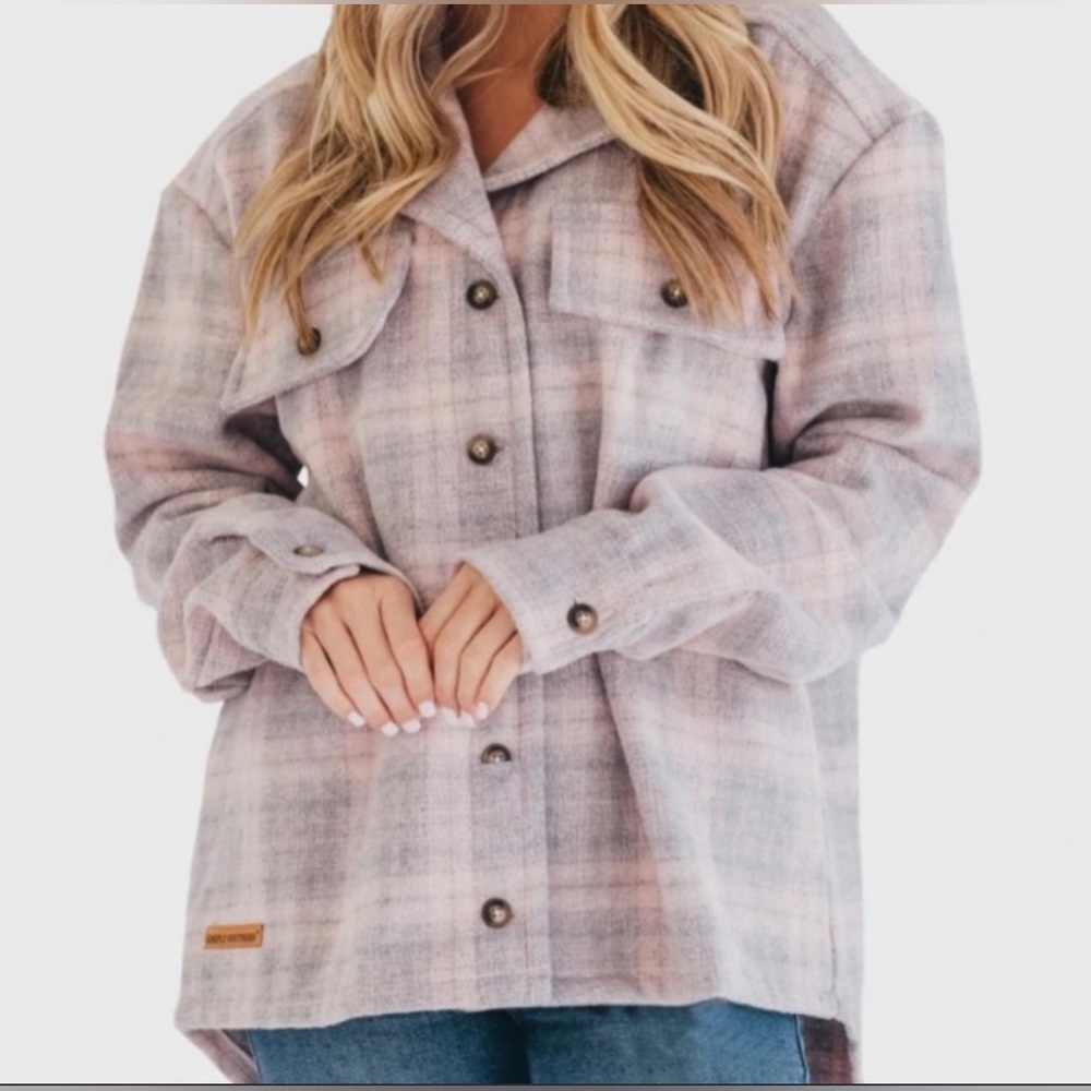 Simply Southern Pink Plaid Shacket
